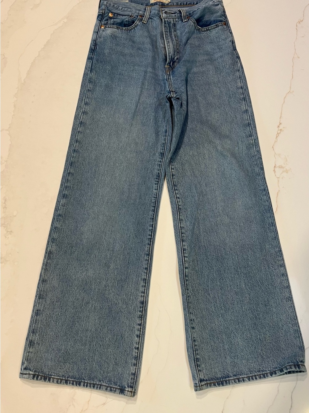 Levi’s Ribcage Wide Leg Blue Denim Jeans